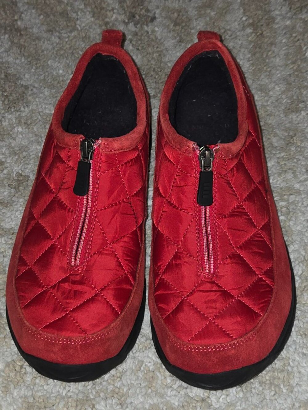 Lands End Quilted Weatherfield Nylon Slip On Size 9